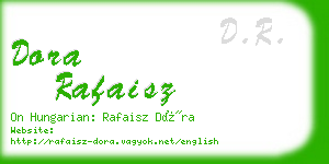 dora rafaisz business card